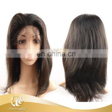 Hot sale factoty price full lace Brazilian human hair wig straight
