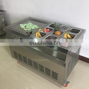 Thailand Rolled Fry Ice Machine/Stainless Steel Fry Ice Cream Making Machine /Fried Ice Cream Machine
