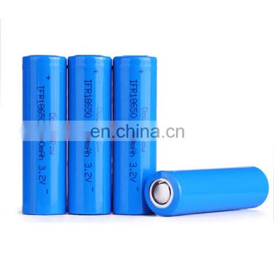 New arrival 3.2v 2ah lifepo4 lithium ion batteries cylindrical flat ifr18650 lifepo4 battery cell for diy lifepo4 battery pack