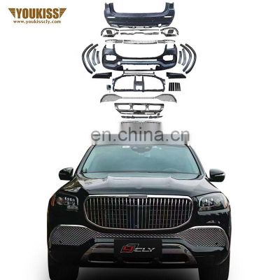New Arrival Car Modify Car Bumpers For Benz GLS X167 20-21 Modified MBH Style Grille Wheel Arch Rear Diffuser With Tip Body Kits