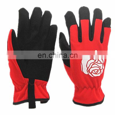 Custom Ladies Women Synthetic Leather Anti Cut Wear-resisting Working Gardening Gloves