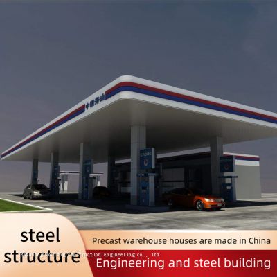 Construction Steel Truss Shed Structure Canopy Petrol Station Price Roof Space Frame Construction Gas Station Canopy