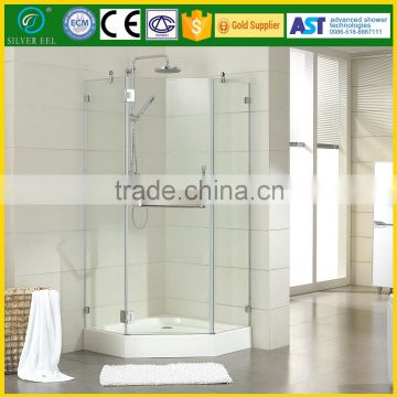 Utility diamond tray shower cabin hinge door frameless China supply
