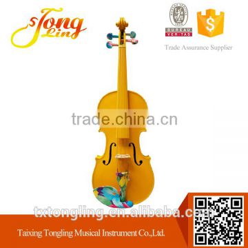 Quality Coloured Cute Violin For Kids With Carton Design TL-YJ1506