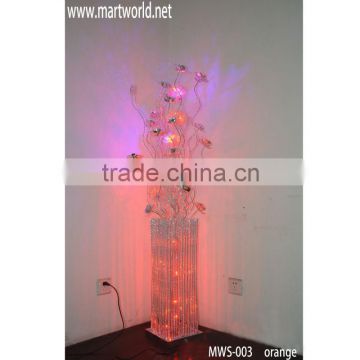 Wholesale changeable lighting crystal LED columns;Wedding crystal LED walk way stand(MWS-003)