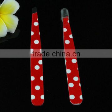 Makeup Kit Eyebrow Shaping Tool Clip Red with White Spot Design