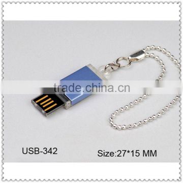 Special design Mini metal USB flash drive with chain