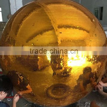 KTV decorative gold disco ball large mirror magic ball 1.5m night light glass balls                        
                                                Quality Choice