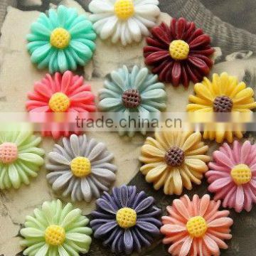 Mixed colors small sunflowers resin cabochons flowers beads! Jewelry flatback resin flowers cabochons wholesales