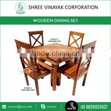 2016 Popular Dining Room Wooden Table Set with Cross Pattern Chairs