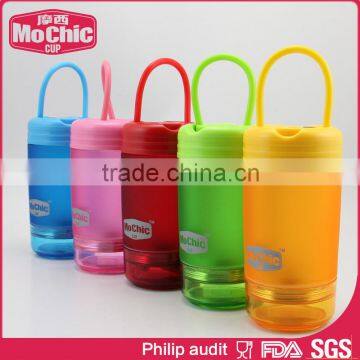 280ML Mochic highly polished Tea insulated plastic bottle for Outdoor activities