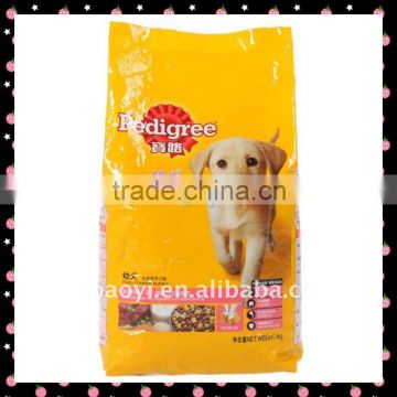 Pet food packaging bags with side gusset