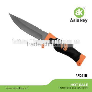 Fixed Blade Outdoor Survival Knife with titanium coating Blade and nice plasctic handle