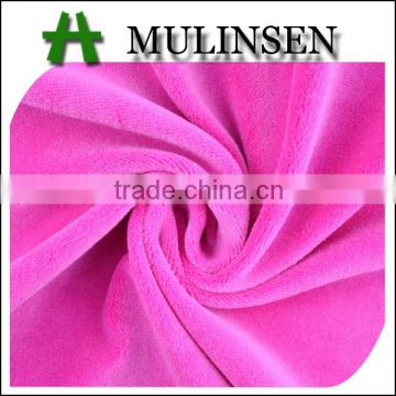 Mulinsen knitting manufacturer polyester shiny velvet fabric