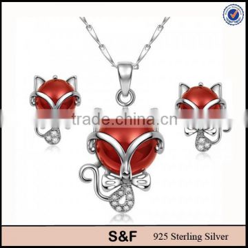 Stock ! ! ! 925 sterling silver jewelry wholesale jewelry 925 red agate jewelry