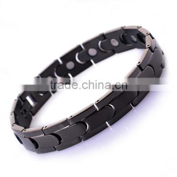 Stainless Steel Mens ALL black Link Chain Bracelet