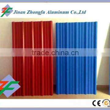 PE single or double coated cheap price corrugated aluminum roofing sheet with write color