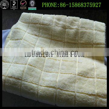 factory supply microfiber towel with plaid/grid