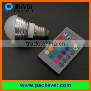 AC90-260V high quality 3W E27 B22 E14 RGB LED bulb