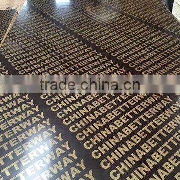 waterproof shuttering plywood, 18mm film faced plywood from Linyi factory directly
