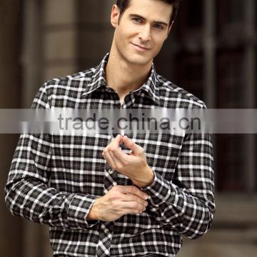Good quality soft cotton plain flannel shirts for men