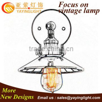 antique Glass edison bulb wall lamp,european looking indoor decoration luxury glass cover wall lamp