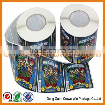waterproof self adhesive paper label roll label printing made in China