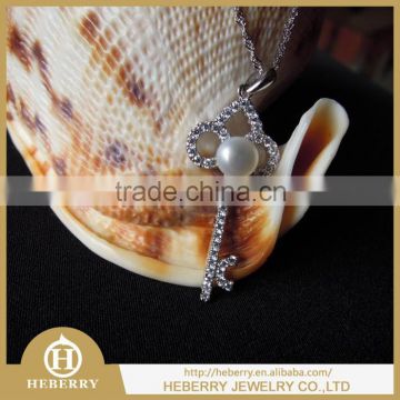new fashion drop pearl pendant key style factory ourlet jewelry