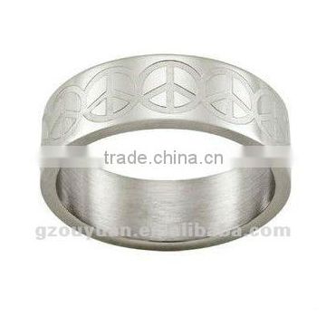 Nice Stainless Steel Peace Symbol Ring