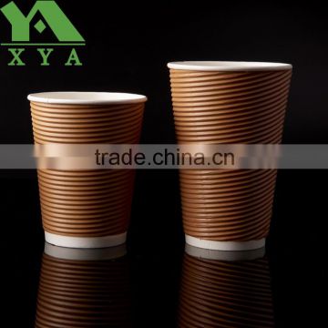 corrugated hot paper coffee cups with lids