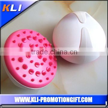 round white handheld scalp plastic head massager