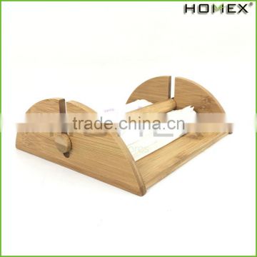 Bamboo Kitchen Napkin Holder Rack with Center Bar Homex BSCI/Factory