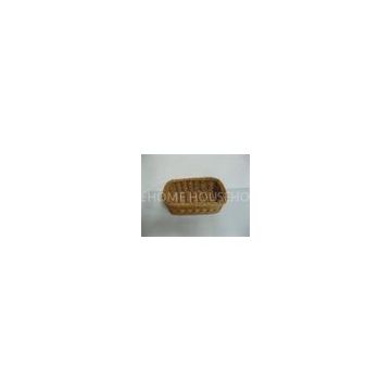 Miniature Rectangle Rattan Bread Basket Dark Brown , Washable