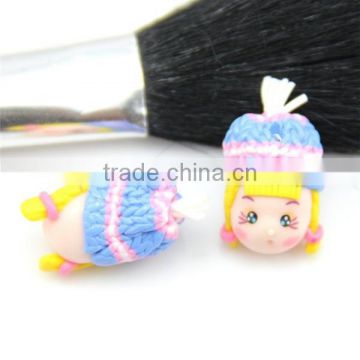 Blue Beanie Hat Cute Girl Doll Polymer Clay Micropore Bead For Jewelry Making