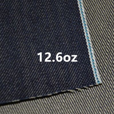 12.6oz Polyester Cotton Old Navy Selvedge Jeans Fabric Suppliers Warp Slub Dry True Selvage Denim Textile Manufacturers W282220
