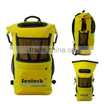 2014 new yellow pvc waterproof bag for backpacks to hiking,camping