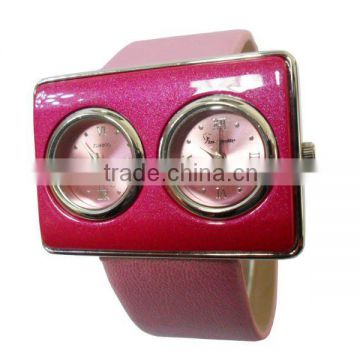 HOT!! 2012cute lady quartz watches with two japan movements