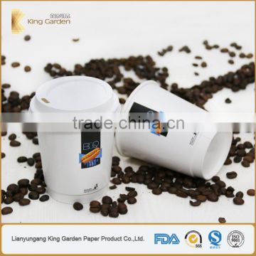single wall /double wall /ripple wall paper cups with PS lids