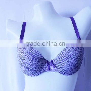 China bra factory sexy young ladies printed brand underwear