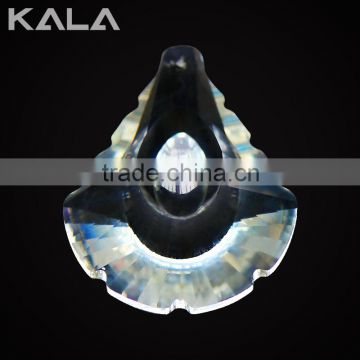 Crystal, K9 glass,Glass Material and Energy Saving Light Source Machine Cut Maple Leaf Glass Chandelier Parts