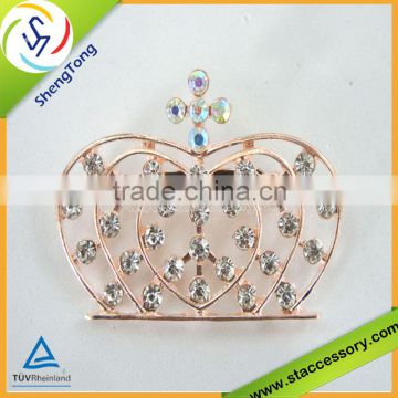 Wholesales crocrown shaped brooch, crystal crown brooch, wedding crown brooch