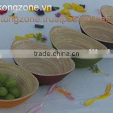 coiled bamboo bowl