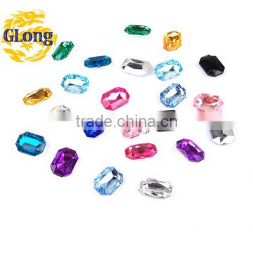 10*14mm Acrylic Point Back Octagon Bling Rhinestone&Crystal For Stylish Bags Garment Shoes #GY011-14P(Mix-s)