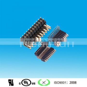 1.27mm Pitch Single/Double Layer Double Row Angle Pin Header connector alibaba in China