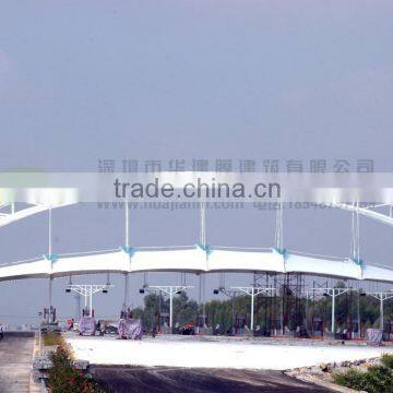 Design diversity Toll station membrane structure PVDF with 30 years guaranty