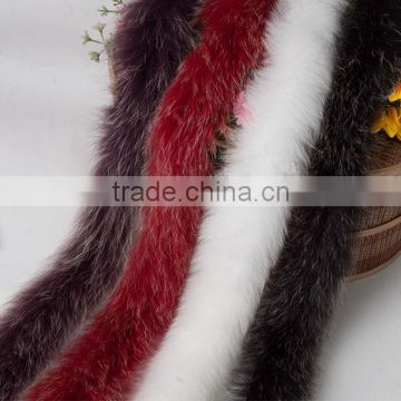 Colored Fox Fur Strips / Dye Fur Trimming / Fox Fur Tirm For Shoes