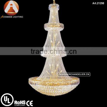 Gold Antique Empire Light with K9 Crystal