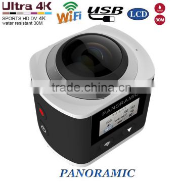 4K 30fps resolution support driving record 360 Panoramic Wifi 0.96 inch TFT screen sports DV Camera