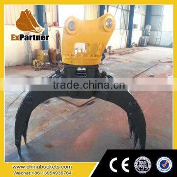 rotating grab, excavator sfpc130 rotating grab stone grapple, stone grapple