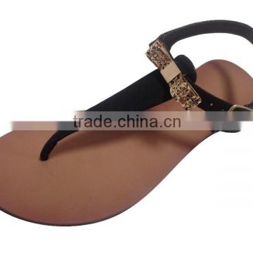 wholesale new design elegant bow ladies flat sandals